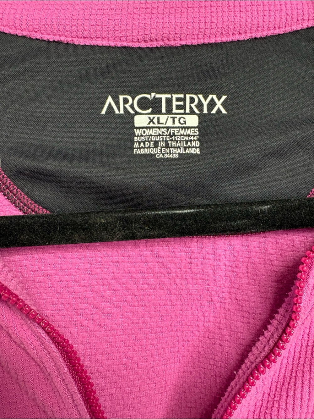 Arc'teryx Women's Magenta Delta LT Full Zip Size XL Polortec Waffle Knit - Picture 3 of 6